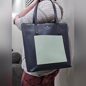 kate spade Navy and Mint Tote Bag